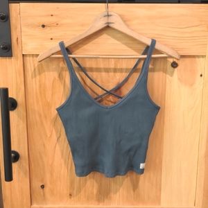 VUORI RIBBED CROP TANK
